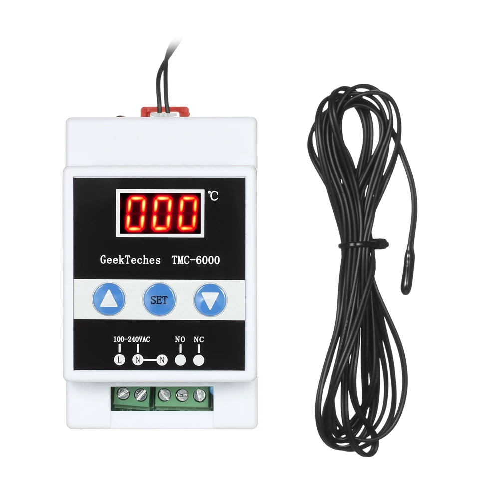 

TMC-6000 110-240V Digital thermometer Guide Rail Thermoregulator Temperature Controller Thermostat Refrigeration Heating Control
