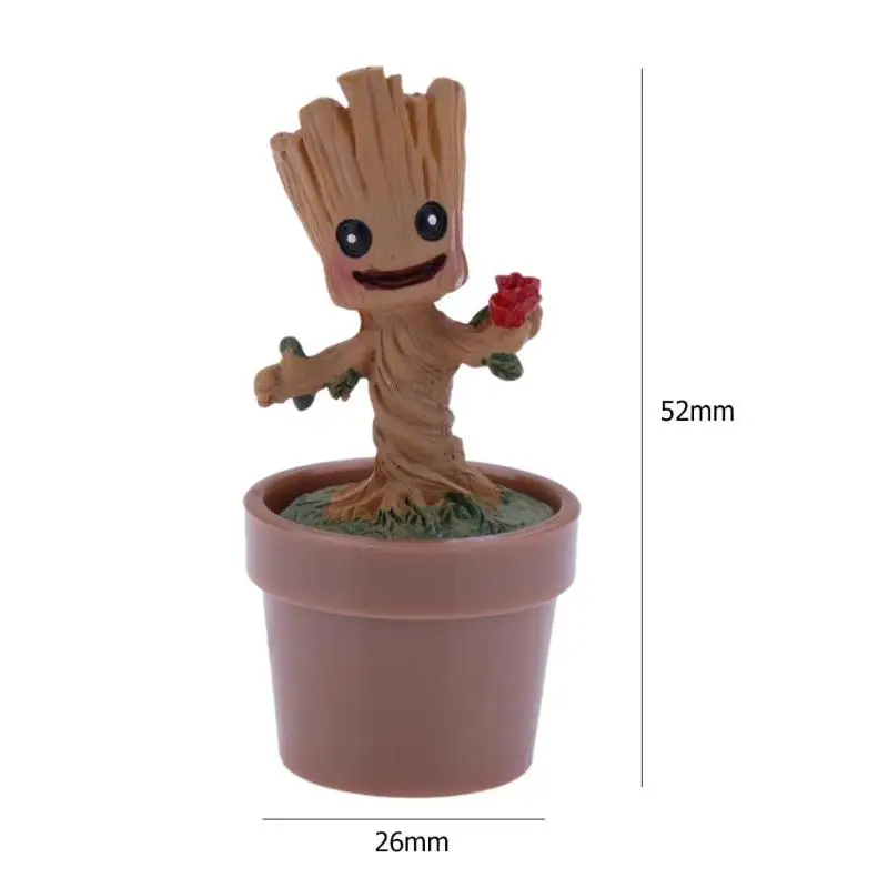 Мини садовый цветочный горшок Грут красный Клифф дерево человек ребенок цифровой действие дерево цветочные горшки фигура игрушки горшок для дома и офиса