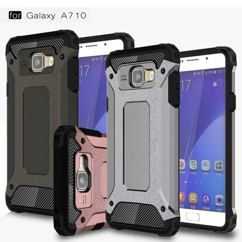 ПК + ТПУ Hybird защитный чехол для Samsung Galaxy A7 (2016) A7100 в тепловом излучении сетки точные