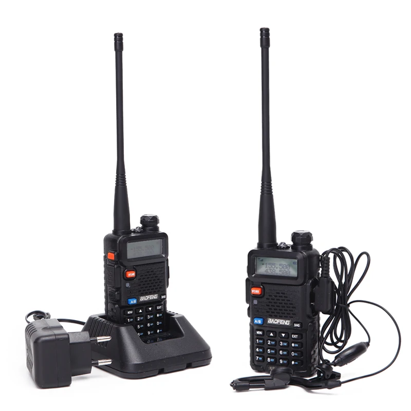 2 шт Baofeng UV-5R VHF/UHF136-174Mhz& 400-520Mhz Двухдиапазонная рация двухстороннее радио Baofeng портативное UV5R CB портативное радио