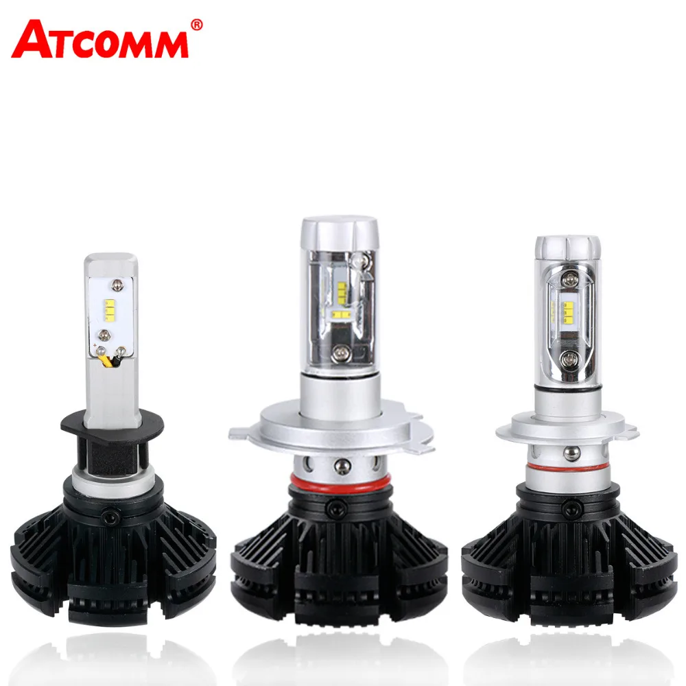 Автомобильная светодиодная лампа ATcomm H1 H4 H7 12 в H3 9005/HB3 9006/HB4 9012/Hir2 24 6500K белая