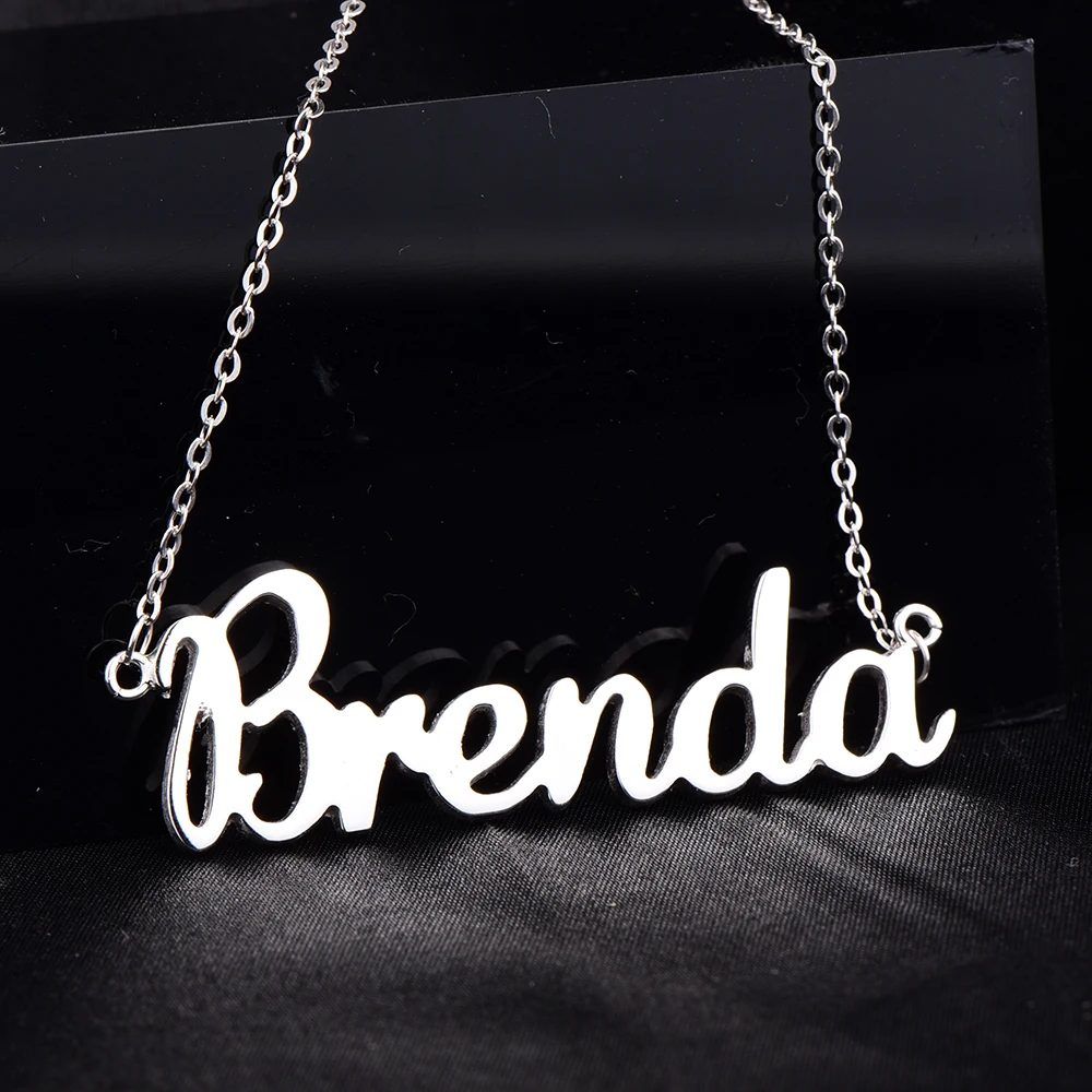 Stainless steel Personalized Name Necklaces Women Necklaces & Pendants Name Custom Nameplate Necklace Jewelry Gift Dropshipping (4)