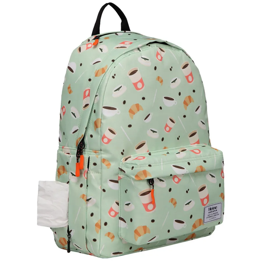 2018 Brand New Heine Multifunctional Coffee& Cola Printed Mummy Diaper Bag Fashion Mother Travel Leisure Backpack08