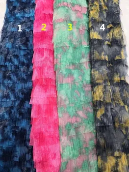 

nice looking feather embroidery tulle mesh lace fabric Jolin-4.2506 with good quality for party dress