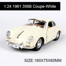 Bburago 1:24 Diecast Model 1961 356B Coupe Cabriolte Alloy Car Metal Toys gift modified car simulation model For Collection new year gift lp770 upgrade package 1 18 metal model car collection toys luxury diecast decoration alloy metal static present