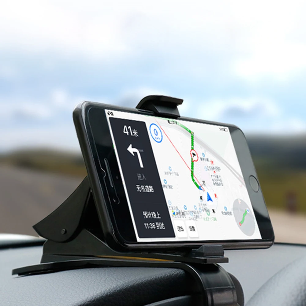 Автомобильный держатель для телефона на приборной панели HUD с углом обзора, Регулируемая на 360 градусов, универсальная подставка для мобильного телефона, легкий зажим, Автомобильный кронштейн gps