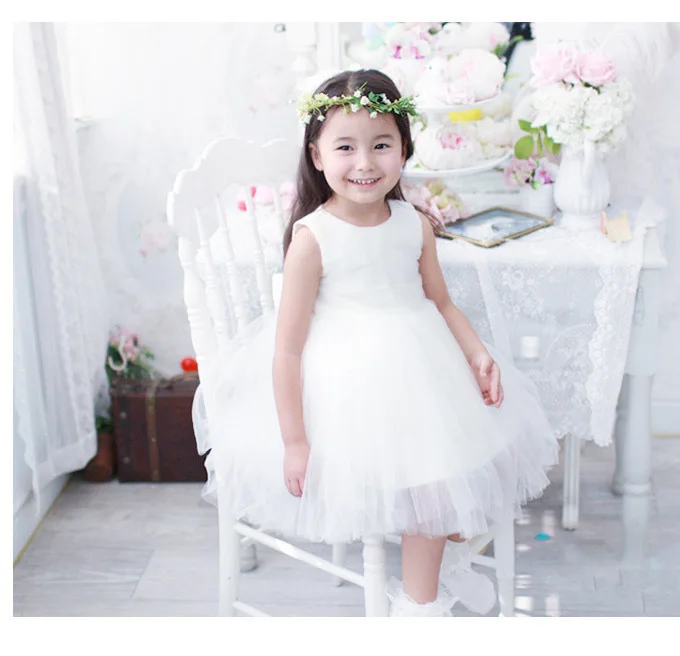 2016 New Designer Summer Little Girls Wedding Dress Flower Baby