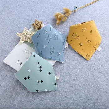 

3Pcs/Lot Top Quality Newborn Cotton Baby Bibs Boys Girls Cartoon Bandana Bibs Infant Toddler Burp Cloth