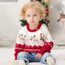 Свитер для мальчиков; зимний детский Рождественский свитер с оленем; вязаный детский свитер; кашемировый свитер для маленьких девочек; Детские кардиганы для мальчиков