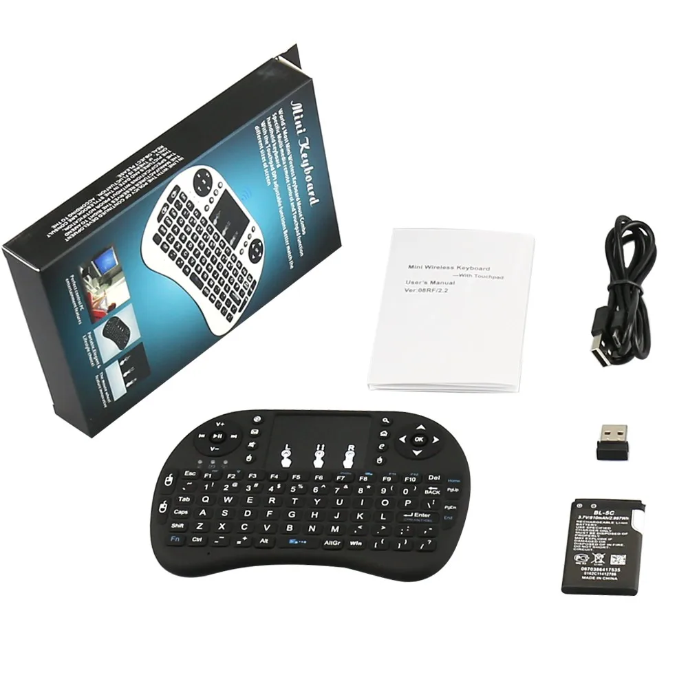 Оригинальная подсветка i8 английская русская 2,4 ГГц Беспроводная клавиатура Air mouse тачпад с ручной подсветкой для Android tv BOX Mini PC