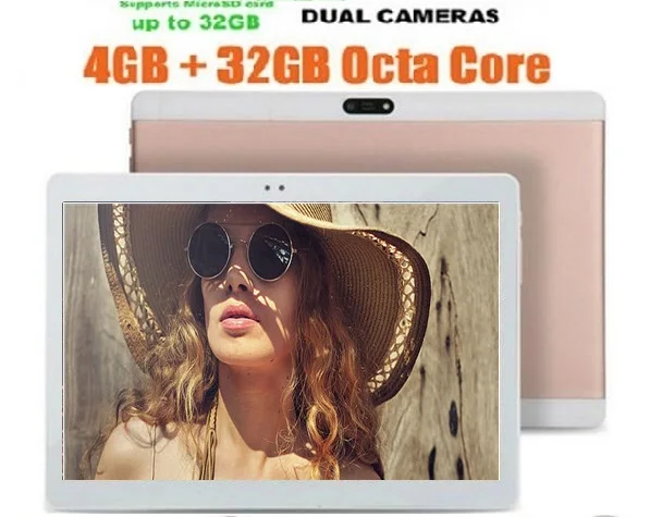 10-дюймовый Восьмиядерный планшет Android 7 0 1280x800 IPS HD 5.0MP 4 Гб ОЗУ 64 ПЗУ GPS 3G WCDMA планшеты