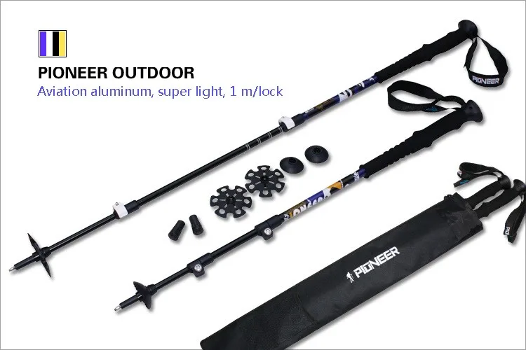 Externo de Fibra de Carbono de Alumínio de Esqui Frete Grátis Lote Caminhada Telescópio Vara Nórdica Bengala Trekking Pole Bloqueio Acampamento 2 Pçs - 9 externo de fibra de carbono de alumínio de esqui acampamento