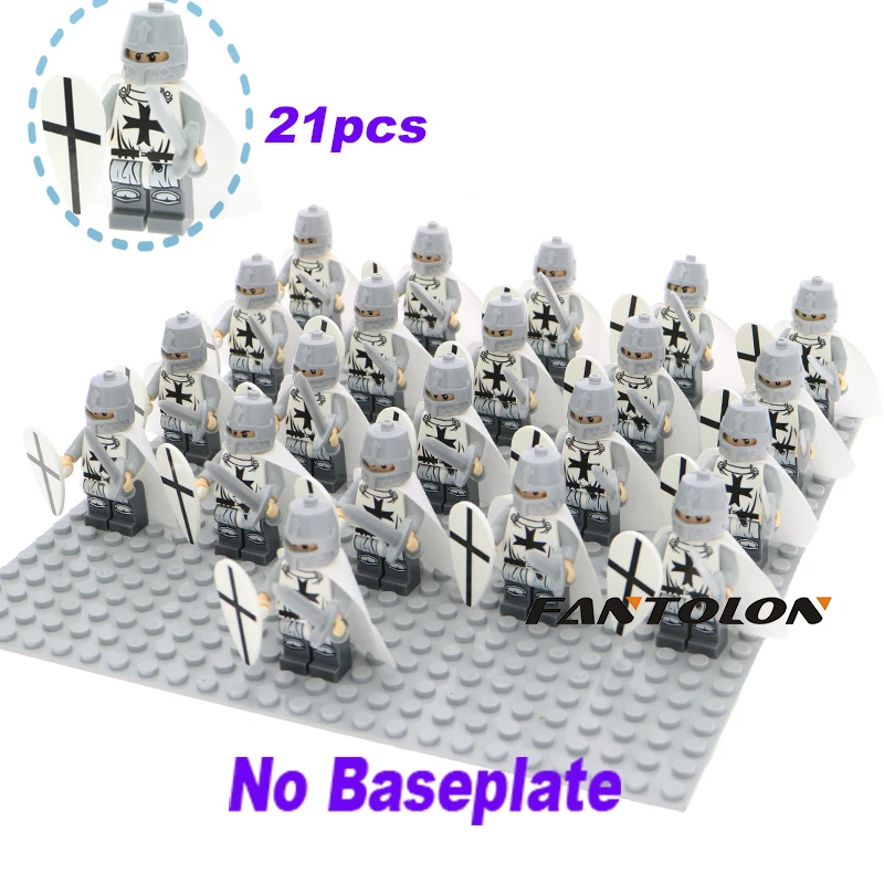 

21Pcs/Lot Crusader Rome Commander Soldiers Medieval Knights Super Heroes Legoingly Building Blocks Toys Children Gifts Xh645
