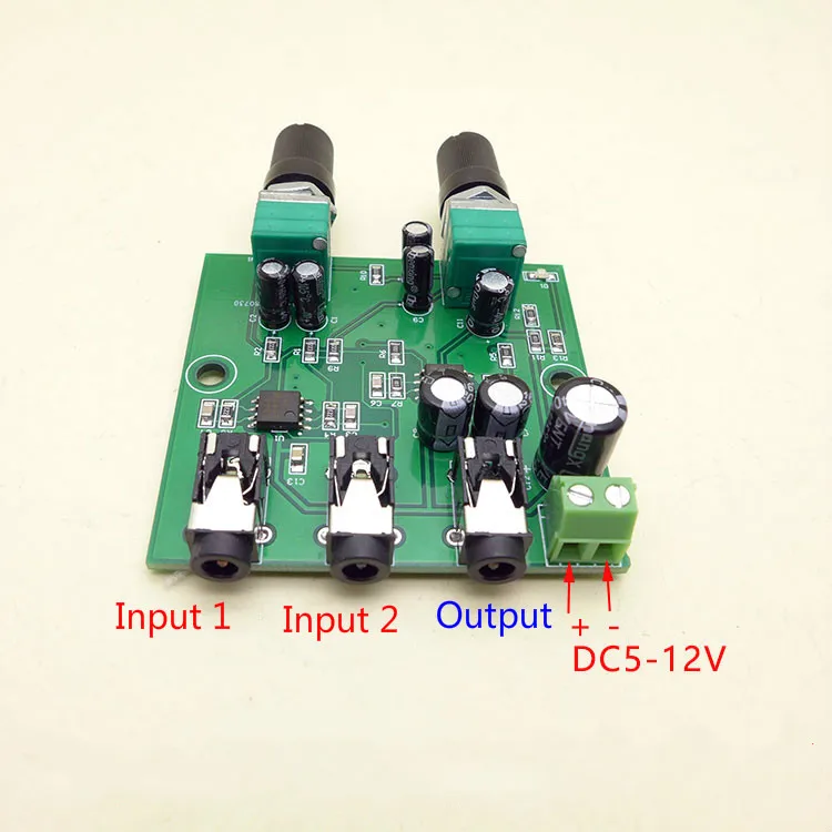 GHXAMP двухсторонний стерео аудио сигнальный микшер доска для одностороннего усиления Выход гарнитура усилитель аудио DIY(2 входа 1 выход