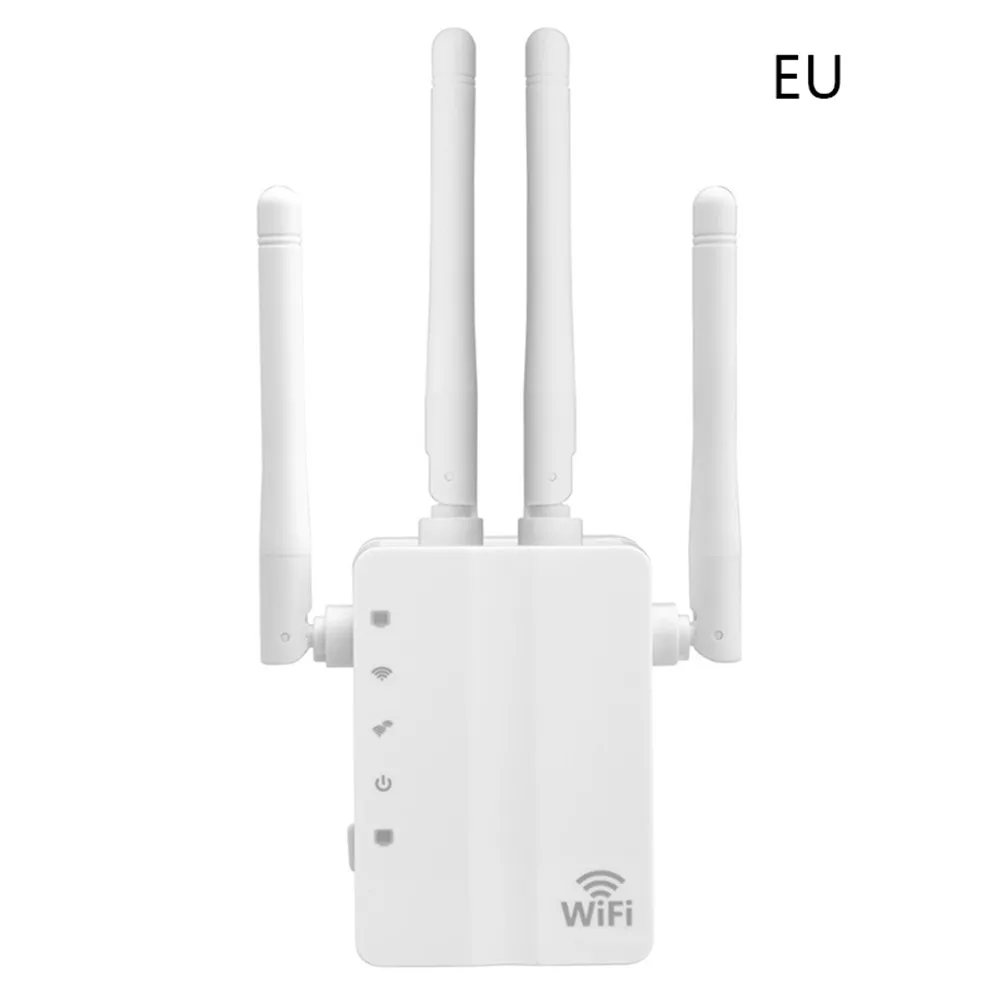 

1200 Mbps Dual Band Wireless AC 2.4G/5.8G Wifi Repeater 4 Antennas Bridge Signal Amplifier