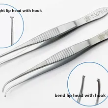 Красота щипцы видения Пинцет глаз применение щипцы прямой/изогнутая головка прямой/крючок с изгибом глаз Пинцет Хирургия инструмент