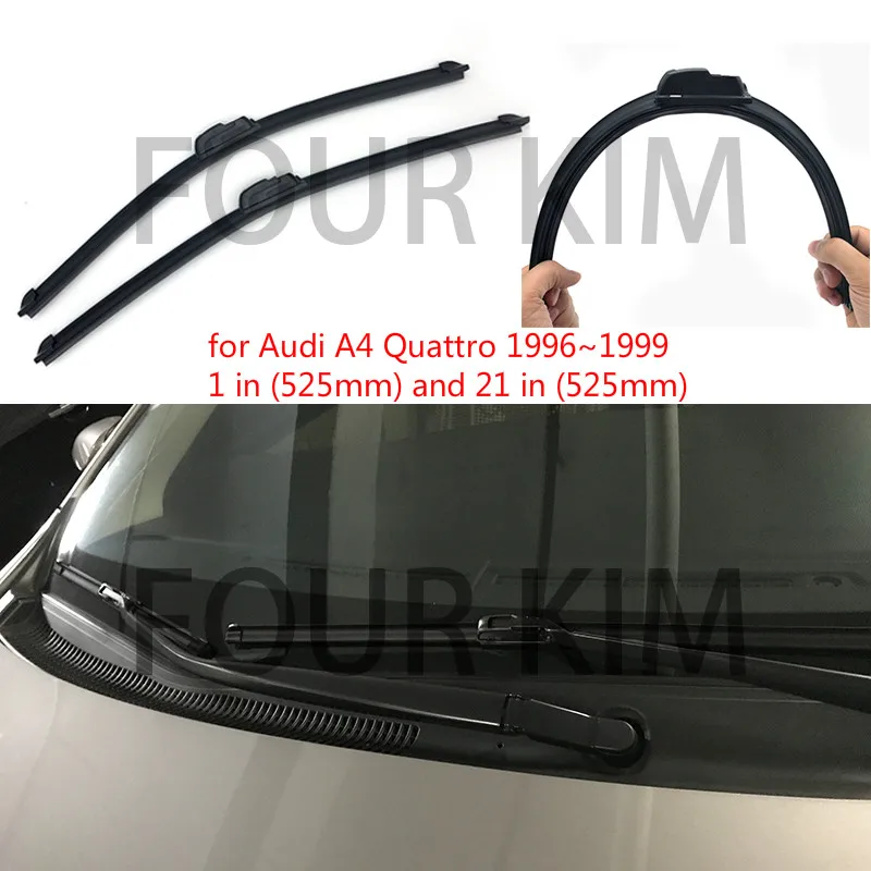 for Audi A4 Quattro 19961999 Car Windscreen Wiper Frameless U J Hook