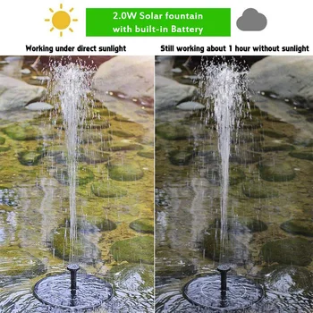 

Solar Power Fountain Garden Fountain Solar Water Pump Solar Panels Floating Water Pump Watering Systerm Garden Decoration 190L