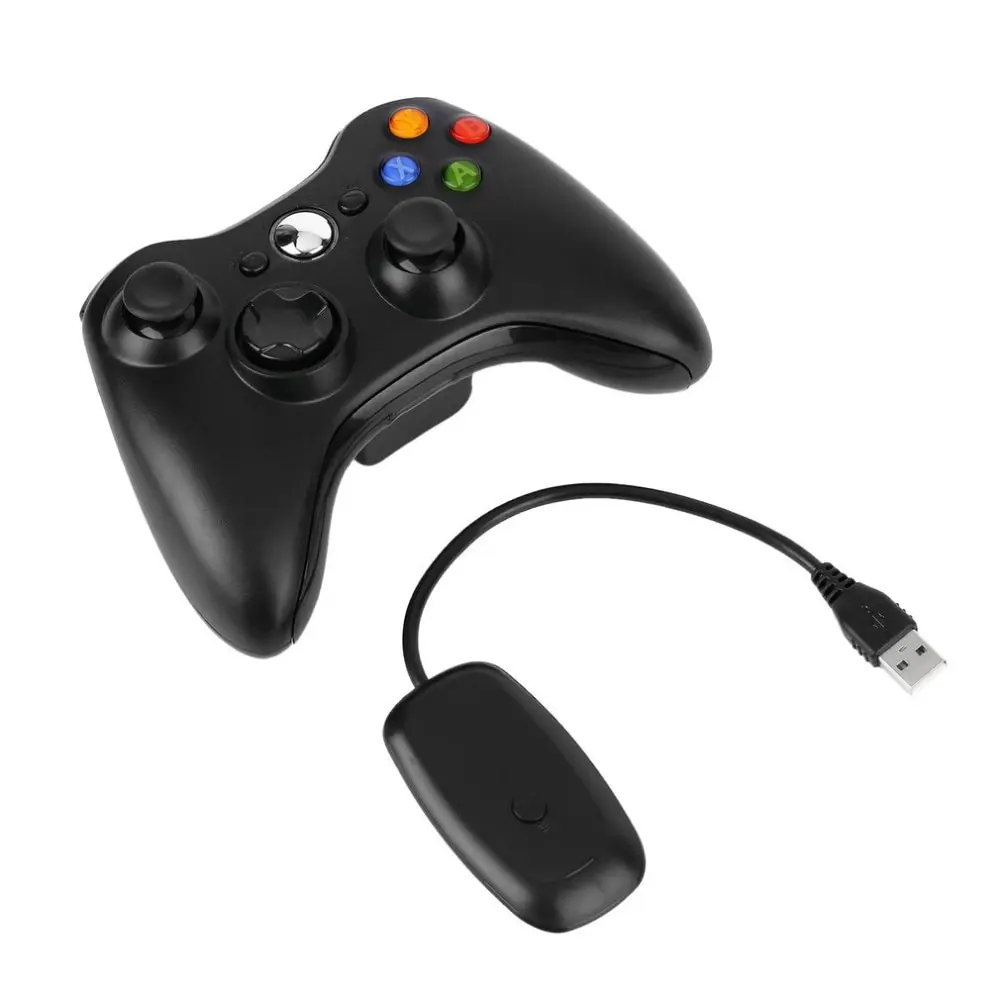

Black 2.4G Wireless Gamepad Joypad Game Remote Controller Joystick With Pc Reciever For Microsoft For Xbox 360 Console
