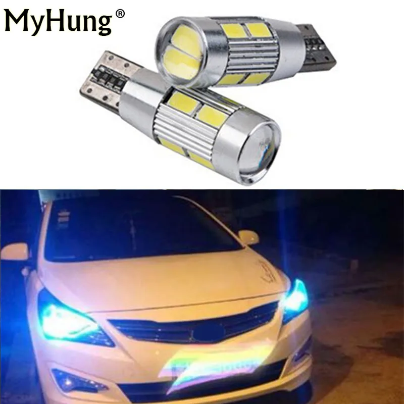 2 шт. для Хендай i30 sonata tucson elantra ix35 accent hyundai solaris drl T10 светодиодный W5W 12V автомобильный