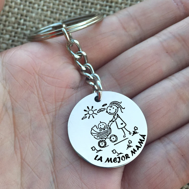 Para la mejor mama брелок из нержавеющей стали Te quiero Abuela Llavero День матери рождения женские