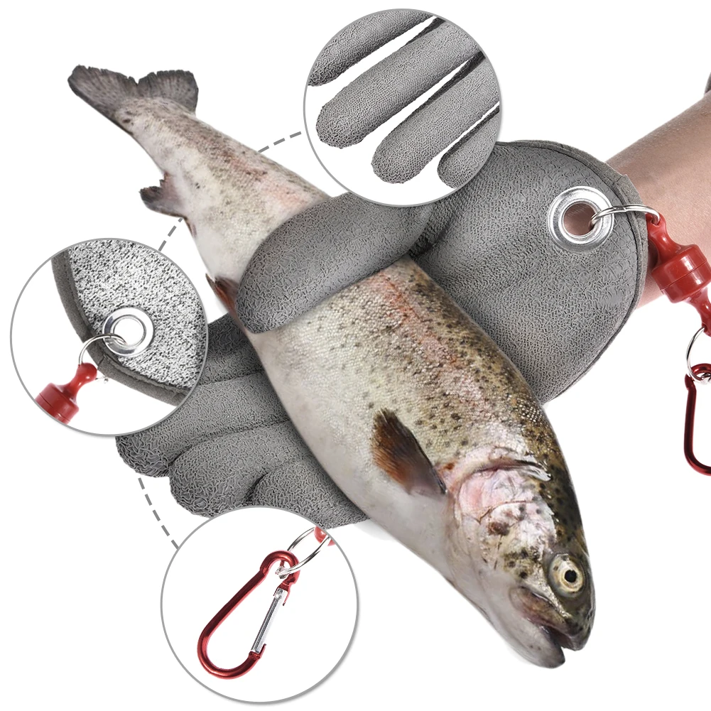 Полиэтиленовые перчатки для рыбалки, уличные ловли анти-укол анти-скольжения половина-перчатка на ладонь черный единая упаковка полный