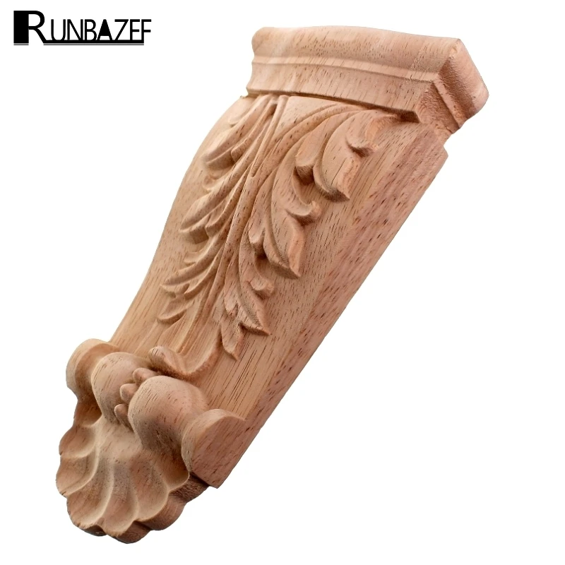 RUNBAZEF Wood Appliques Flower Carving Decals Decorative Wooden Mouldings Cabinet Door Furniture Architecture Decoration RUNBAZEF Wood Appliques Flower Carving Decals Decorative Wooden Mouldings Cabinet Door Furniture Architecture Decoration
