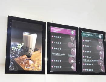 

Hot Sale Outdoor Snap Frame A1 Photo LED Illuminated Sign Lightbox Black Colour Frame Restaurant Menu Display Board
