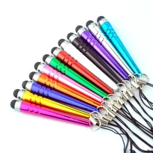 100 шт/партия универсальная длинная емкостная ручка-стилус экрана для умных сотовые телефоны, планшеты Xiaomi huawei ручки с пылевыми заглушками