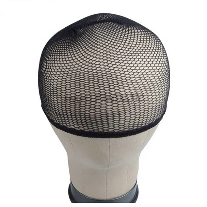 1PC Black Wig Hair Net Hairnets Mesh Weaving Making Caps Weaving Wig Cap Hairnets Opend at One Ends