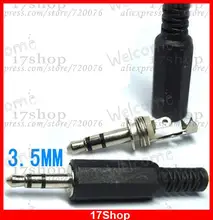 200PCS 3pin Stereo 1 8 3 5mm Headphones Plug TO speaker Cables DIY