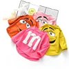 Cotton Baby Girl T-shirt Long Sleeved Spring Autumn Cartoon Letters M Kids Tops Boys Clothes Toddlers Tees 1