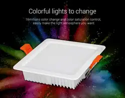 Milight 9 W RGB + CCT квадратный светодиодный потолочный светильник AC100 ~ 240 V 50/60Hz использовать с smartphone APP Wi-Fi 2,4G беспроводной пульт дистанционного