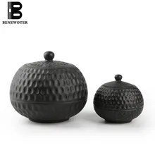 Черный дзен японский стиль винтаж грубая керамика чай банки керамика герметичная банка Кунг фу набор интимные аксессуары чай Caddy