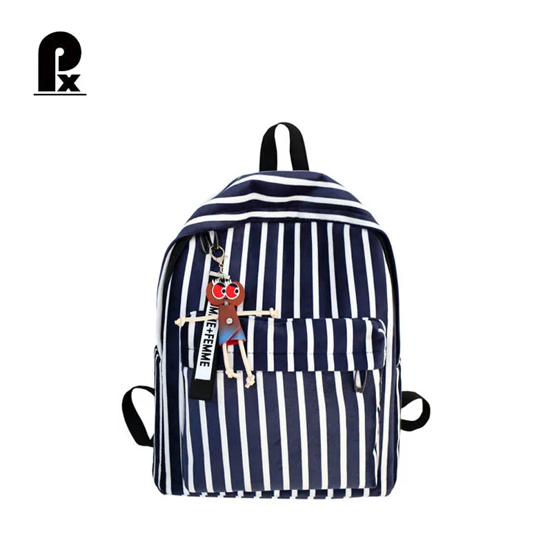 striped bookbag