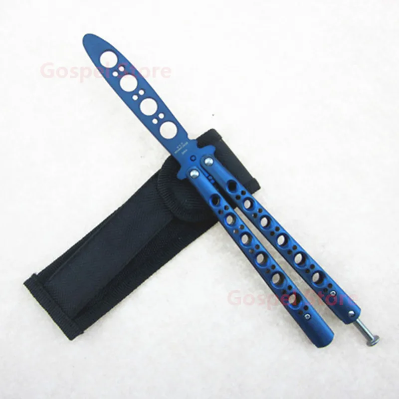 High Quality Blue Practice Butterfly Knife Training Folding Knife