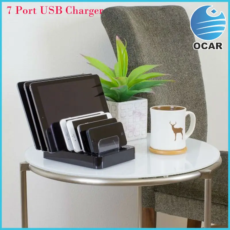 7 ports USB Charger Black 053