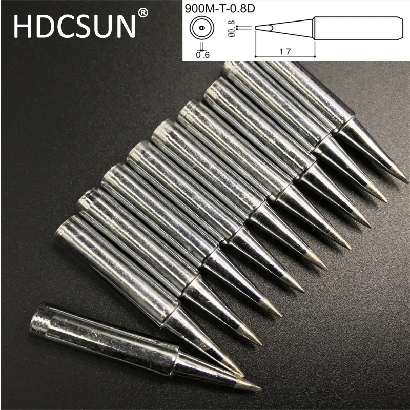 HDCSUN 900M-T-0.8D Soldering iron tip 936D solder for Saike aoyue yihua 936 852d+ 909D | Инструменты
