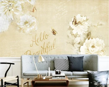 

beibehang Customized retro European peacock and castle garden wind background wall children's room decorations 3d wallpaper