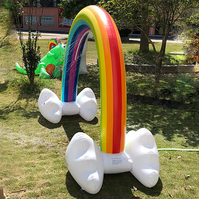 Ginormous Радуга облако ярд спринклер 238 см гигантская надувная АРКА газон пляж Открытый игрушки для детей взрослых детские игры центр