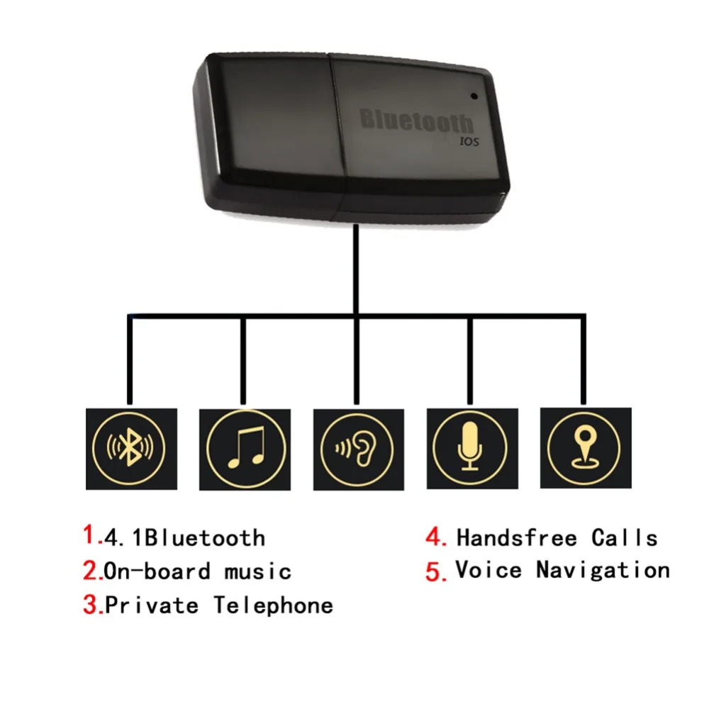 

Universal EC502 Wireless Car Bluetooth Receiver Adapter 3.5MM AUX Audio Stereo Music Car Bluetooth Audio Adapter For Android