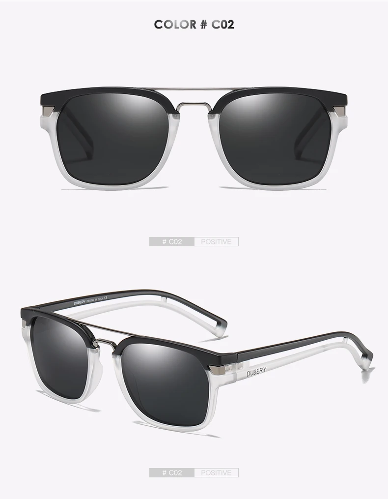 DUBERY, Винтажные Солнцезащитные очки, поляризационные, мужские солнцезащитные очки, для мужчин, квадратные оттенки, для вождения, черные, Ретро стиль, мужские очки, 9 цветов, модель 1948