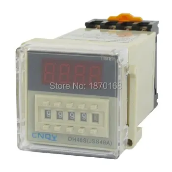 

AC 110V SPST 8P 0.01S - 9999H Timer Delay DIN rail time relay, DH48S-1Z 3u socket
