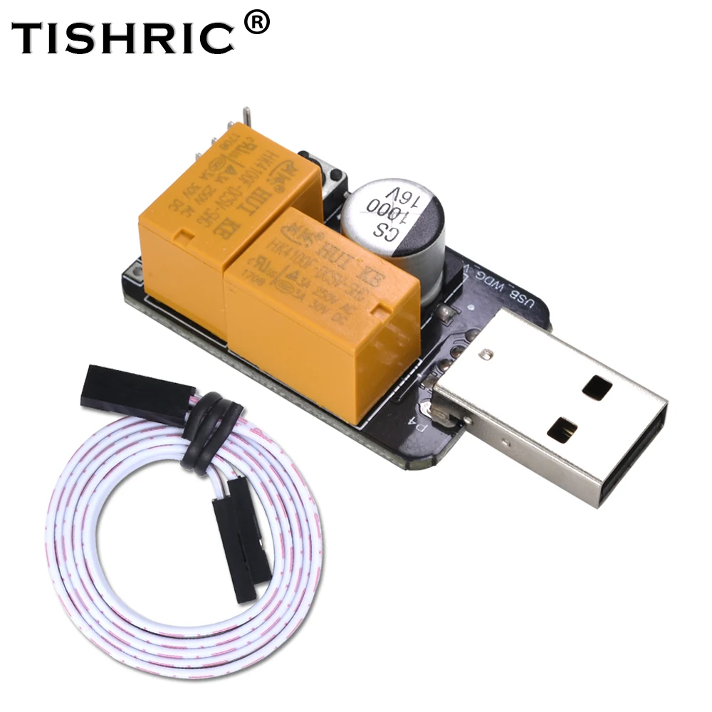 TISHRIC 10 шт. двойной релейный USB Watchdog Miner карта автоматического сброса таймер