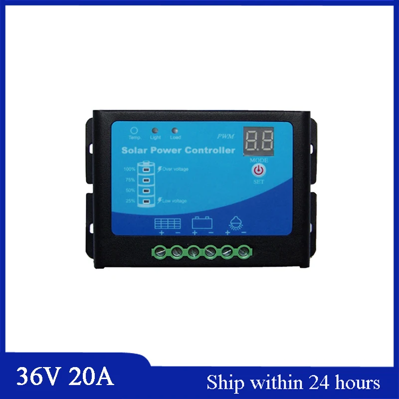 

PWM Mode 36V 20A Smart Solar Controller for Solar Traffic Light/Solar E-bike Charging/Solar Battery Emergency Exit Light Power