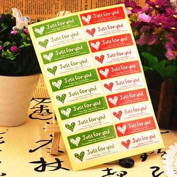 

2018 New Arrival 200Pcs/Lot Just For You Heart Hand Made Cake Sealing Label Kraft Sticker Baking DIY Gift Stickers M1034