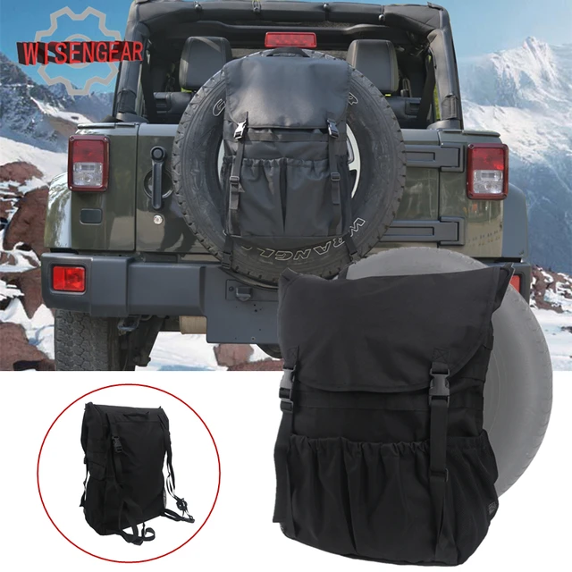 for Jeep Wrangler Storage Bag Car Rear Spare Tire Bag Pocket Saddlebag