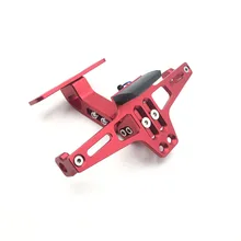 Регулируемый угол Мотоцикла Алюминиевый номерной знак рамка держатель кронштейн универсальный для Honda Yamaha красный