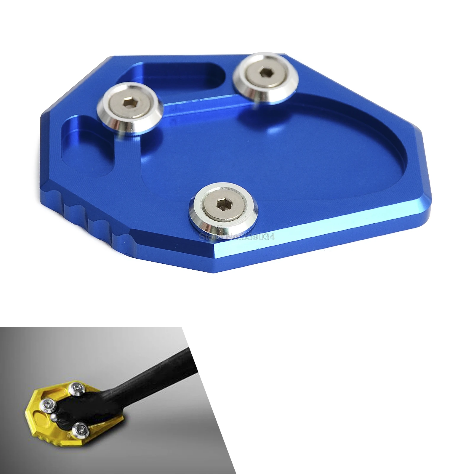 

NICECNC Motorcycle Kickstand Foot Side Stand Extension Pad Support Plate For Yamaha FZ6 S2 ABS FZ6R XJ6 MT-07 MT07 MT 07 2016