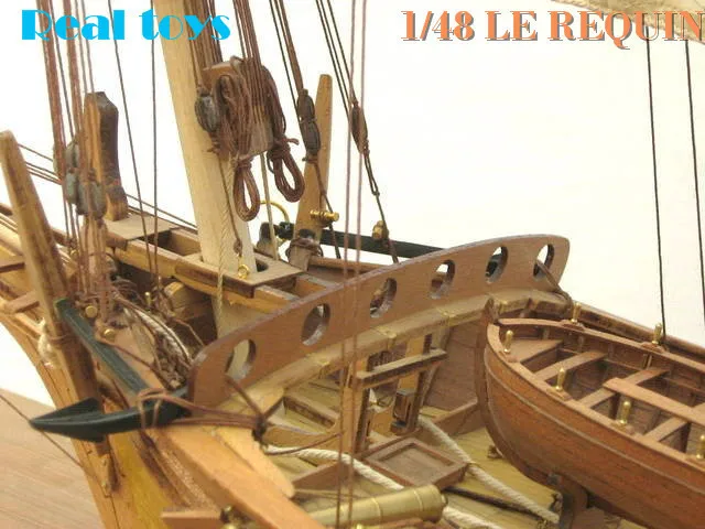 Классический деревянный парусная лодка собрано множество 1/48 LE REQUIN 1750 Парусник Модель 1 шт. (shicheng)